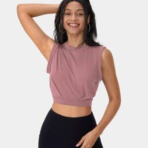 Halara Crew Neck Sleeveless Cropped Yoga Tank Top